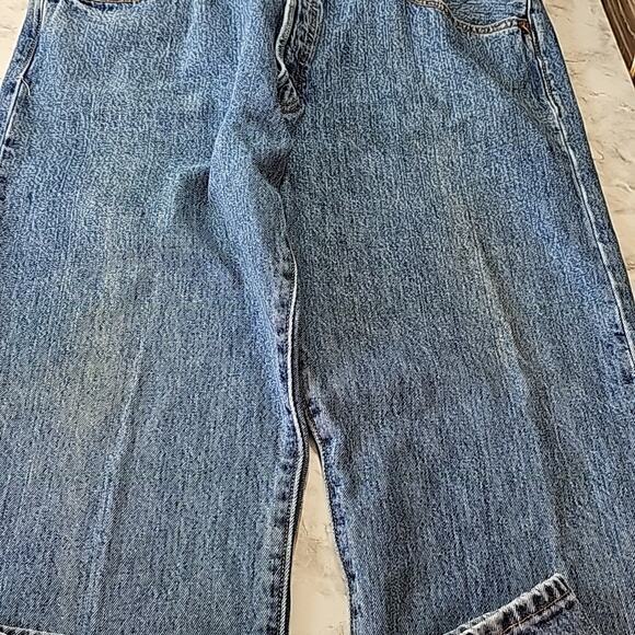 Vintage Levi's 501 Mens Sz 38X30 Blue Button Fly Leather Patch Y2K 90s Jeans - Picture 11 of 11